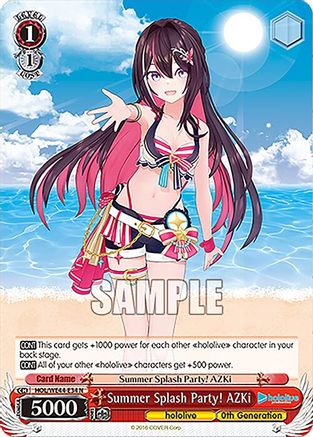 Summer Splash Party! AZKi (HOL/WE44-E34 N) - hololive production Summer Collection Premium Booster