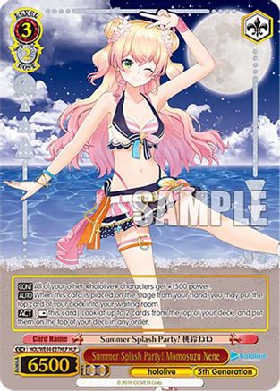 Summer Splash Party! Momosuzu Nene (HLP) (HOL/WE44-E37HLP HLP) - hololive production Summer Collection Premium Booster