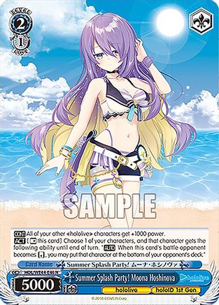 Summer Splash Party! Moona Hoshinova (HOL/WE44-E46 N) - hololive production Summer Collection Premium Booster