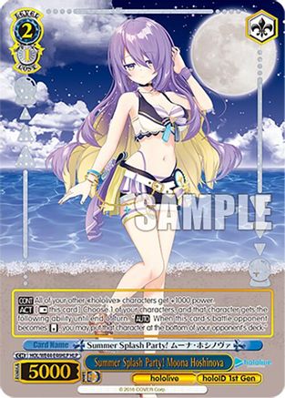 Summer Splash Party! Moona Hoshinova (HLP) (HOL/WE44-E46HLP HLP) - hololive production Summer Collection Premium Booster