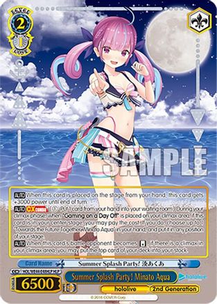 Summer Splash Party! Minato Aqua (HLP) (HOL/WE44-E48HLP HLP) - hololive production Summer Collection Premium Booster