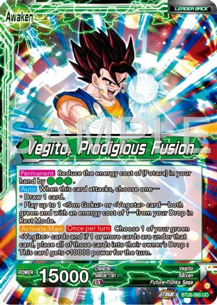 Son Goku & Vegeta // Vegito, Prodigious Fusion (BT26-060) - Ultimate Advent Foil