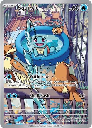 Squirtle 148/142 - Holofoil SV07 Stellar Crown - Illustration Rare