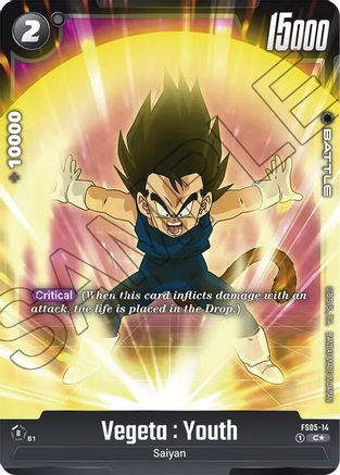 Vegeta : Youth (Bonus Pack Alternate Art) (FS05-14) - Starter Deck 5 Bardock Holofoil