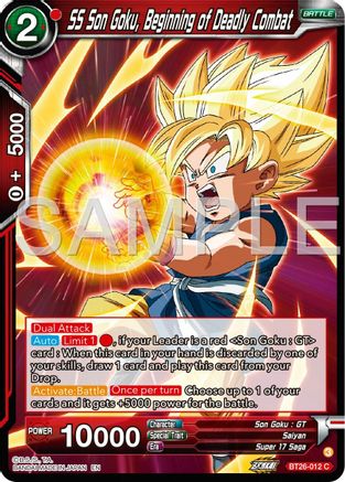 SS Son Goku, Begining of Deadly Combat (BT26-012) - Ultimate Advent Foil
