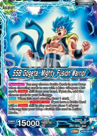 Gogeta // SSB Gogeta, Mighty Fusion Warrior (BT26-031) - Ultimate Advent Foil