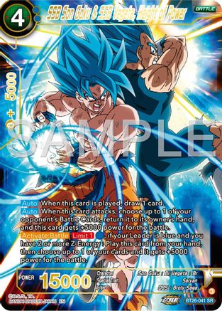 SSB Son Goku & SSB Vegeta, Height of Power (BT26-041) - Ultimate Advent Foil