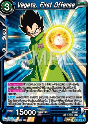 Vegeta, First Offense (BT26-043) - Ultimate Advent