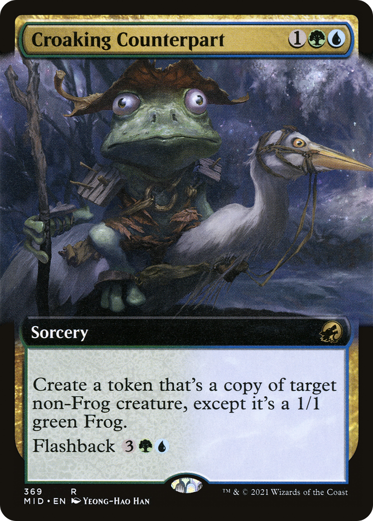 Croaking Counterpart (Extended Art) (MID-369) - Innistrad: Midnight Hunt: (Extended Art)