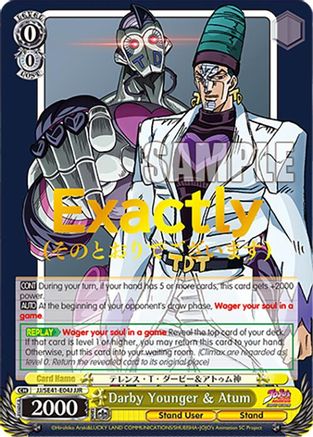 Darby Younger & Atum (JJR) (JJ/SE41-E04J JJR) - JoJo's Bizarre Adventure: Stardust Crusaders Premium Booster