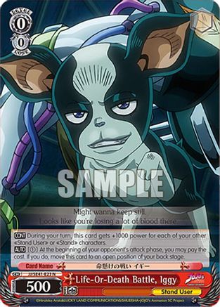 Life-Or-Death Battle, Iggy (JJ/SE41-E23 N) - JoJo's Bizarre Adventure: Stardust Crusaders Premium Booster