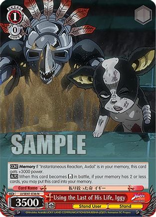 Using the Last of His Life, Iggy (JJ/SE41-E36 N) - JoJo's Bizarre Adventure: Stardust Crusaders Premium Booster