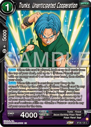 Trunks, Unanticipated Cooperation (BT26-125) - Ultimate Advent Foil