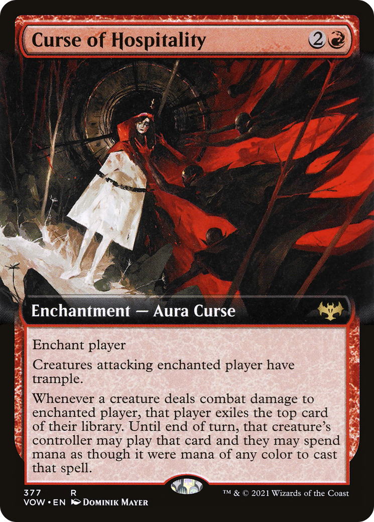 Curse of Hospitality (Extended Art) (VOW-377) - Innistrad: Crimson Vow: (Extended Art)