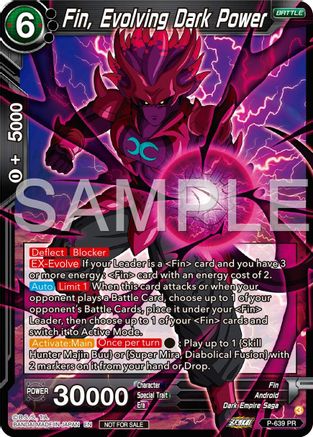 Fin, Evolving Dark Power (Zenkai Series Tournament Pack Vol.9) (P-639) - Promotion Cards