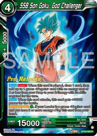 SSB Son Goku, God Challenger (BT26-068) - Ultimate Advent PreRelease Cards