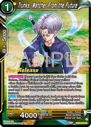 Trunks, Watcher From the Future (BT26-105) - Ultimate Advent PreRelease Cards