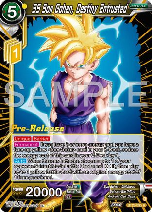 SS Son Gohan, Destiny Entrusted (BT26-095) - Ultimate Advent PreRelease Cards
