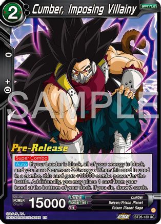 Cumber, Imposing Villainy (BT26-130) - Ultimate Advent PreRelease Cards