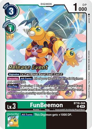 FunBeemon - BT18-044 (BT18-044) - Release Special Booster 2.0 Celebration Event Cards Foil
