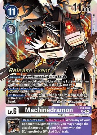 Machinedramon - BT18-073 (BT18-073) - Release Special Booster 2.0 Celebration Event Cards Foil