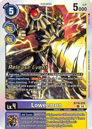 Loweemon (BT18-076) - Release Special Booster 2.0 Celebration Event Cards Foil