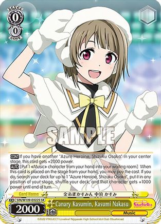 Canary Kasumin, Kasumi Nakasu (SR) (SIN/W109-E022S SR) - Love Live! School idol festival 2 MIRACLE LIVE!