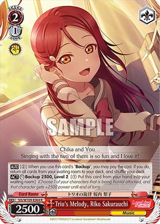 Trio's Melody, Riko Sakurauchi (SIS/W109-E064 R) - Love Live! School idol festival 2 MIRACLE LIVE!