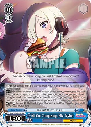 All-Out Composing, Mia Taylor (SIN/W109-E102 R) - Love Live! School idol festival 2 MIRACLE LIVE!
