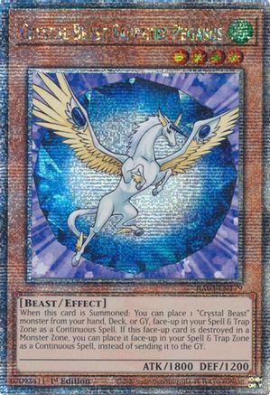 Crystal Beast Sapphire Pegasus (Quarter Century Secret Rare) (RA03-EN179) - Quarter Century Bonanza 1st Edition