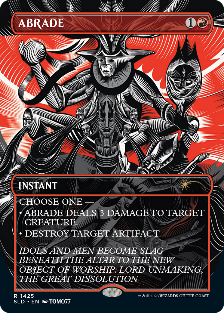 Abrade (SLD-1425) - Secret Lair Drop: (Full Art) (Borderless) Foil