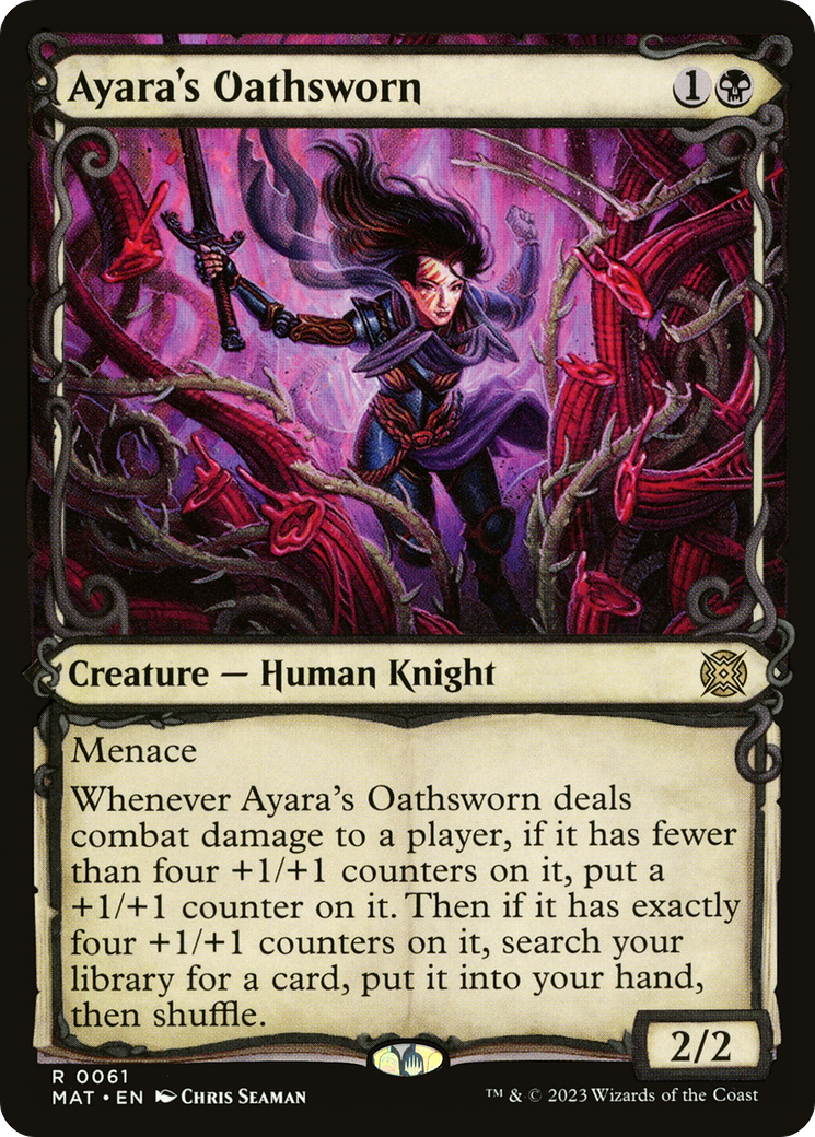 Ayara's Oathsworn (Showcase) (MAT-061) - March of the Machine: The Aftermath: (Showcase) Foil