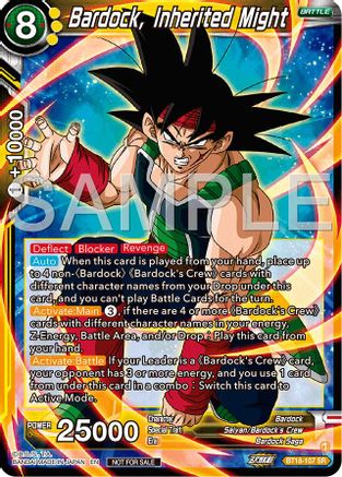 Bardock, Inherited Might (Championship 2024 Finals Pack) (BT18-107) - Tournament Promotion Cards Foil
