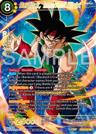 Bardock, Inherited Might (Championship 2024 Finals Pack) (Gold Stamped) (BT18-107) - Tournament Promotion Cards Foil