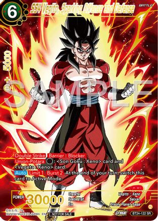 SS4 Vegito, Sparking Offense and Defense (Championship 2024 Finals Pack) (Gold Stamped) (BT24-122) - Tournament Promotion Cards Foil