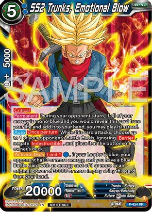 SS2 Trunks, Emotional Blow (Championship 2024 Finals Pack) (P-454) - Tournament Promotion Cards Foil