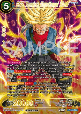 SS2 Trunks, Emotional Blow (Championship 2024 Finals Pack) (Gold Stamped) (P-454) - Tournament Promotion Cards Foil