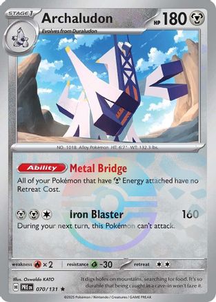 Archaludon (Poke Ball Pattern) 070/131 - Holofoil SV Prismatic Evolutions - Rare