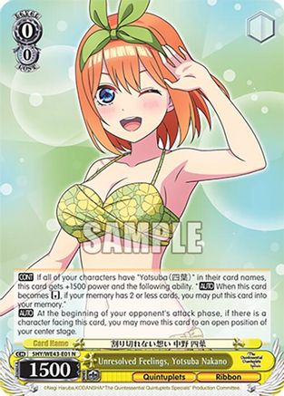 Unresolved Feelings, Yotsuba Nakano (5HY/WE43-E01 N) - The Quintessential Quintuplets Specials Premium Booster