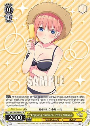 Enjoying Summer, Ichika Nakano (5HY/WE43-E03 N) - The Quintessential Quintuplets Specials Premium Booster