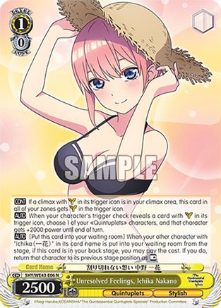 Unresolved Feelings, Ichika Nakano (5HY/WE43-E06 N) - The Quintessential Quintuplets Specials Premium Booster