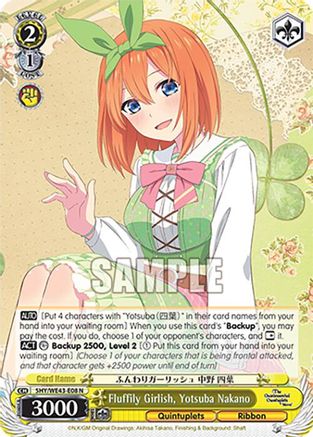 Fluffily Girlish, Yotsuba Nakano (5HY/WE43-E08 N) - The Quintessential Quintuplets Specials Premium Booster