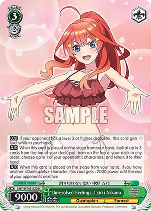 Unresolved Feelings, Itsuki Nakano (5HY/WE43-E20 N) - The Quintessential Quintuplets Specials Premium Booster
