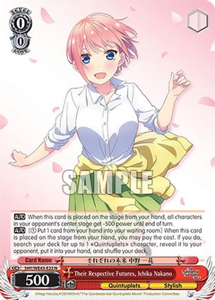 Their Respective Futures, Ichika Nakano (5HY/WE43-E22 N) - The Quintessential Quintuplets Specials Premium Booster