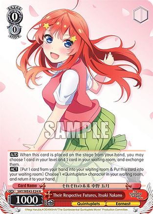 Their Respective Futures, Itsuki Nakano (5HY/WE43-E24 N) - The Quintessential Quintuplets Specials Premium Booster