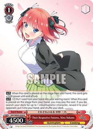 Their Respective Futures, Nino Nakano (5HY/WE43-E29 N) - The Quintessential Quintuplets Specials Premium Booster