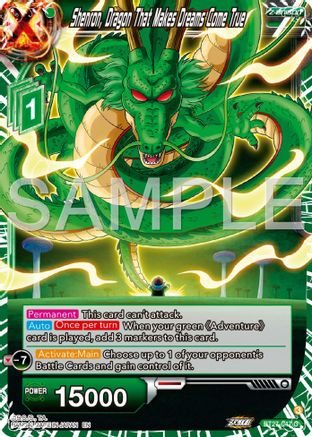 Shenron, Dragon That Makes Dreams Come True (BT27-047) - History of Z