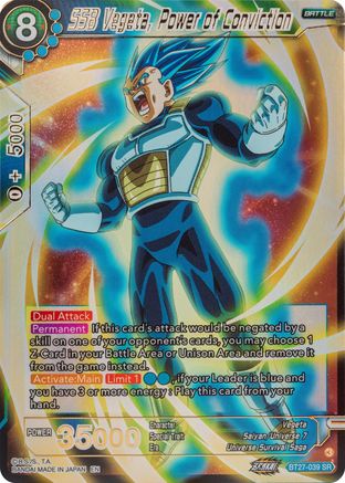 SSB Vegeta, Power of Conviction (BT27-039) - History of Z Foil
