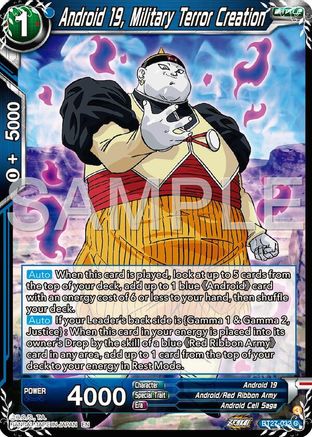 Android 19, Military Tenor Creation (BT27-032) - History of Z Foil