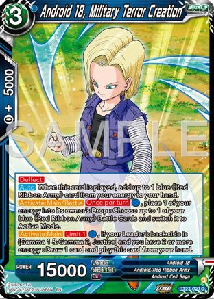 Android 18, Military Terror Creation (BT27-029) - History of Z